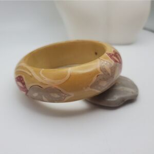 Pottery styled bracelet bangle‎ floral Closionne cottagecore femme